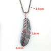 Personalized Hip Hop Retro Takahashi Feather Pendant Titanium Steel Necklace Fashion Simple Style Sweater Chain Accessories