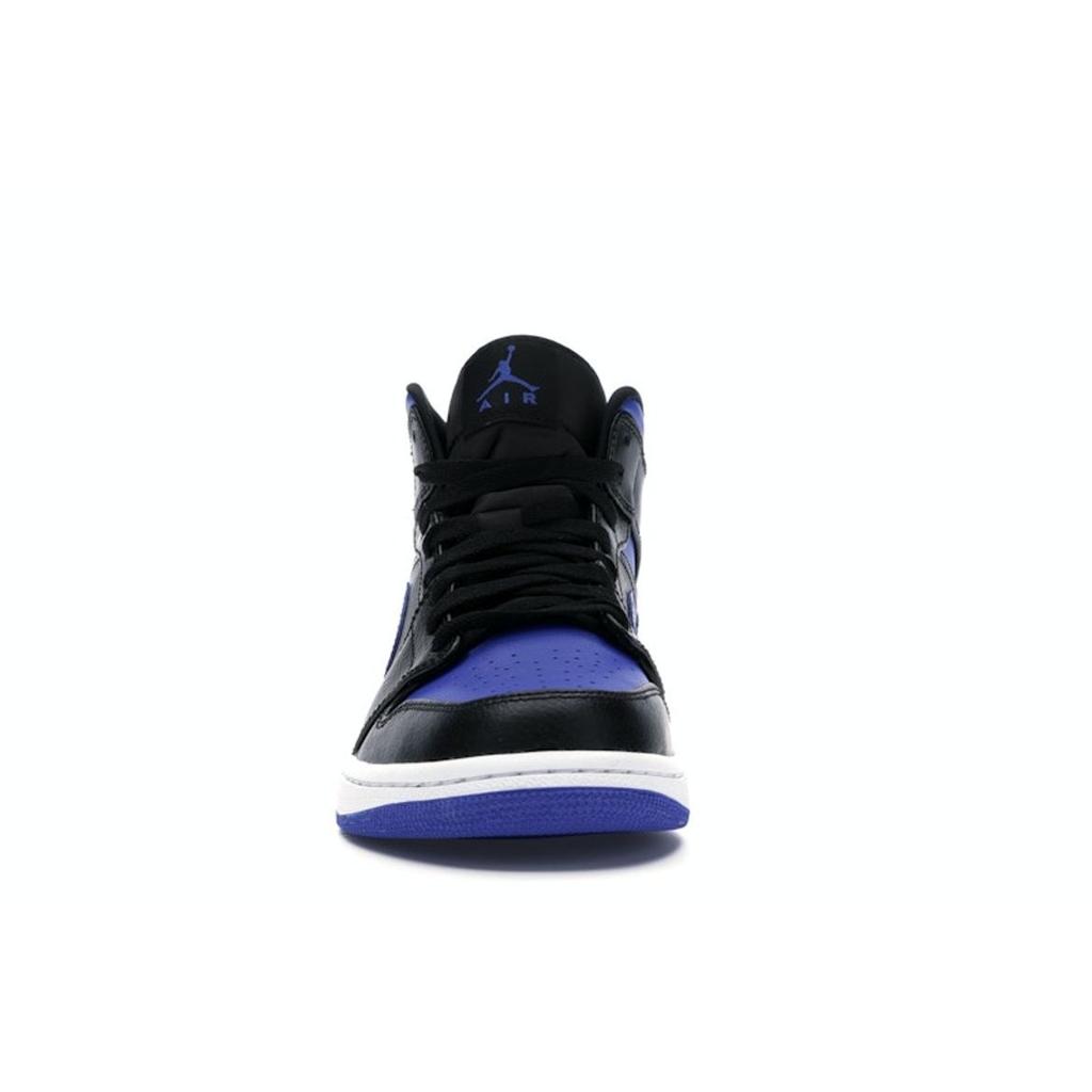 Air Jordan 1 Mid Black Hyper Royal Men Sneakers Blue Royal-Blue White 554724-068