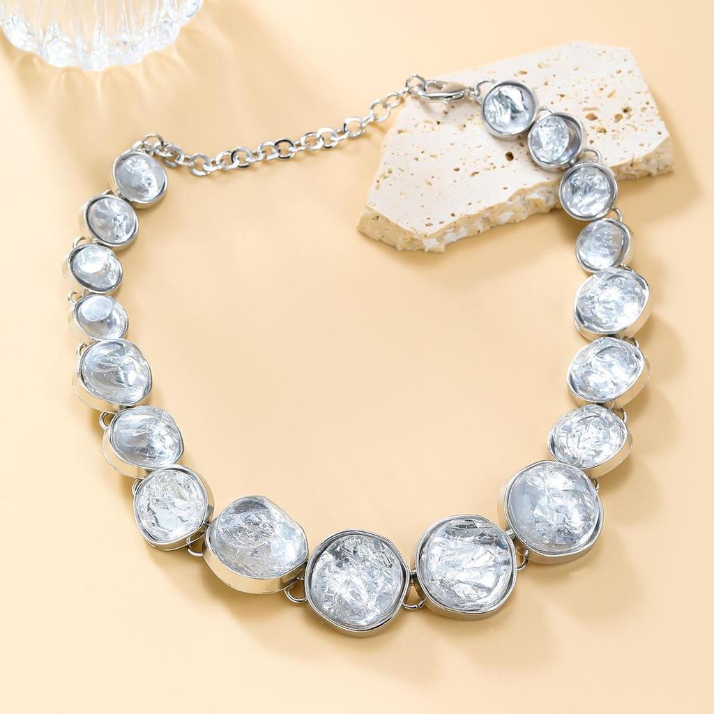 Многослойное круглое ожерелье из сплава и смолы в стиле бохо для женщин