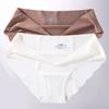 2Pcs/Set Seamless Silk Women's Panties Briefs Women Underwear Female Underpants Comfortable Silk Panty Sexy Woman Lingerie M-XL