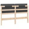 Upholstered Headboard in Natural and Dark Grey 120 cm