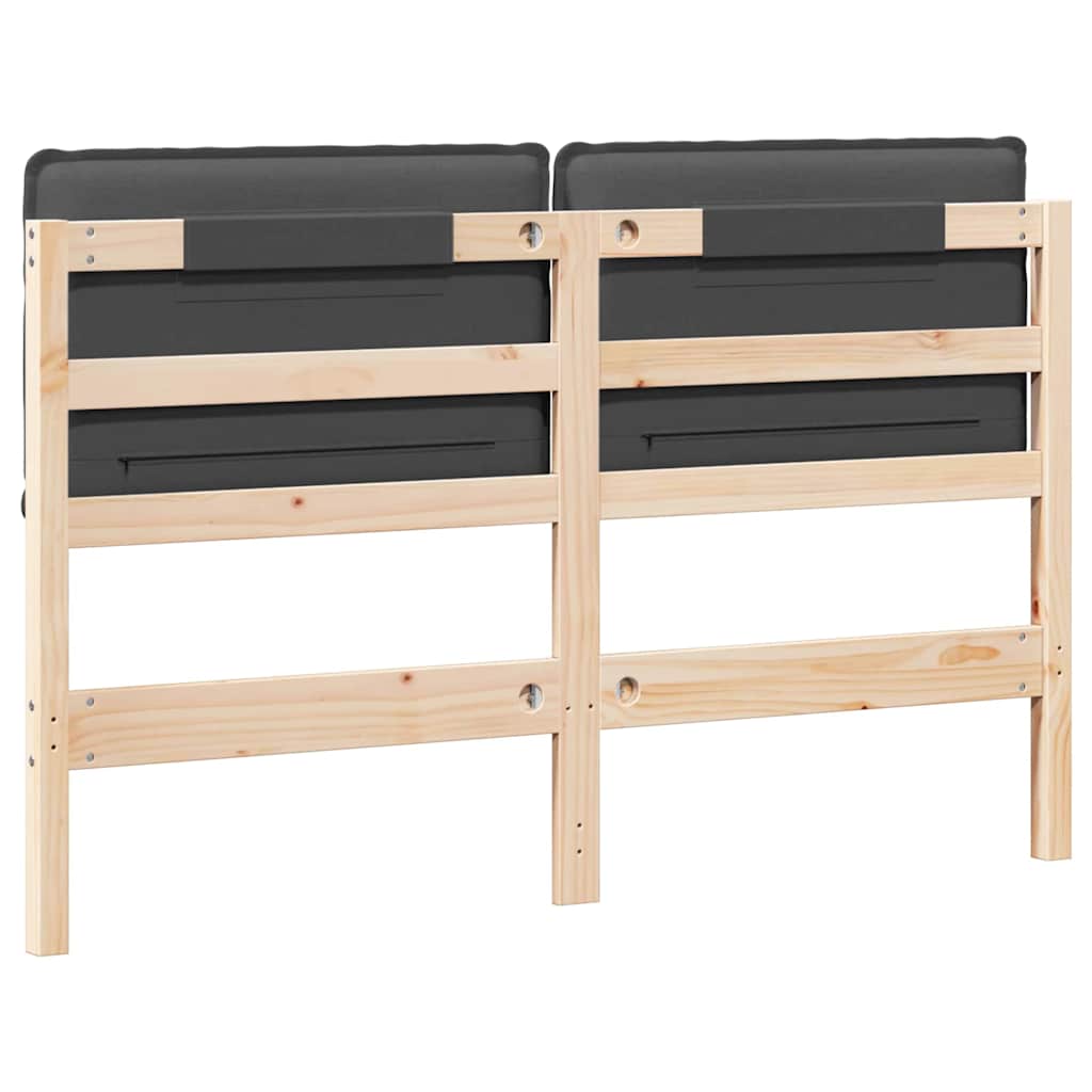 Upholstered Headboard in Natural and Dark Grey 120 cm