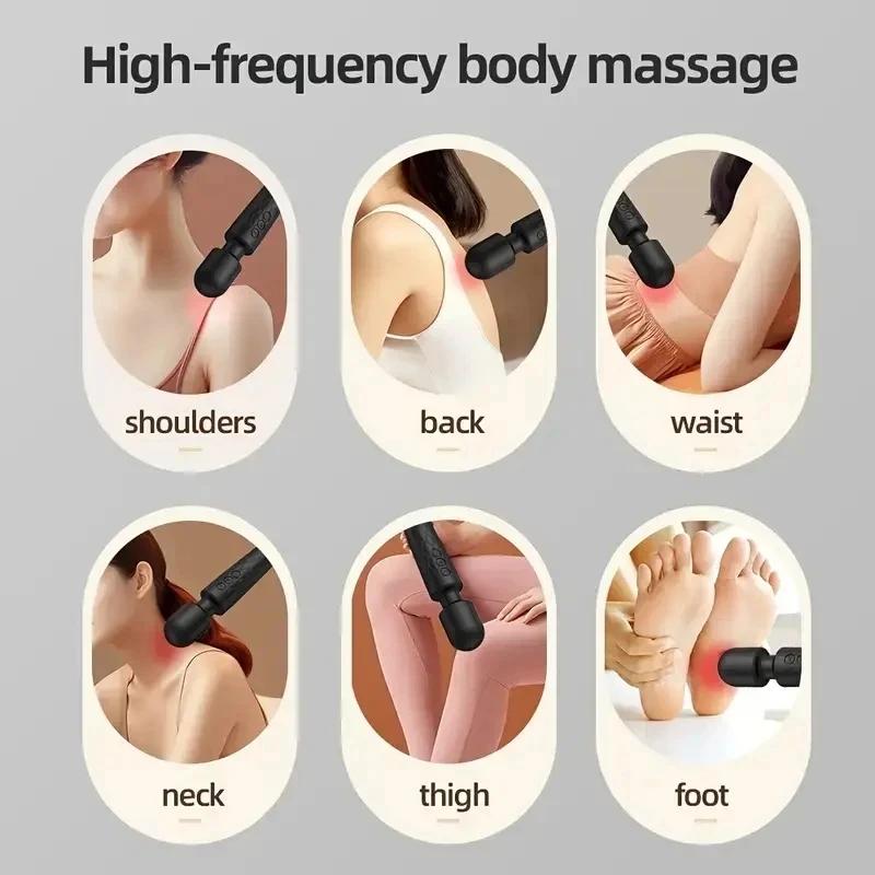1 Portable Electric Massage Stick, 8-speed, 20 Frequency, Muscle Relaxation, Suitable for Back, Neck, Leg, and Waist Massage