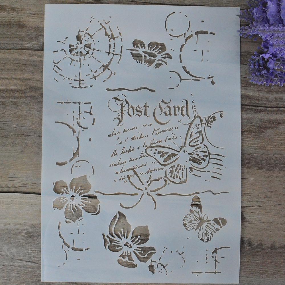 Шаблон декоративного трафарета с буквами размера А4, трафареты для рисования своими руками, скрабукинг, роспись по дереву, холсту, полу, стенам и плитке