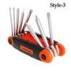 Hexagon Spanner 8 In 1 Folding Portable Screwdriver Set Multifunctional Hexagonal Wrench Hand Tool Llave