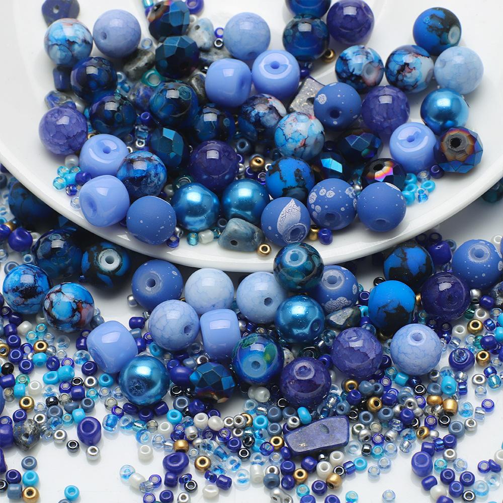 50g/bag Mixed Color Loose Beads Glass Acrylic Beads For DIY Jewelry Making Accessories