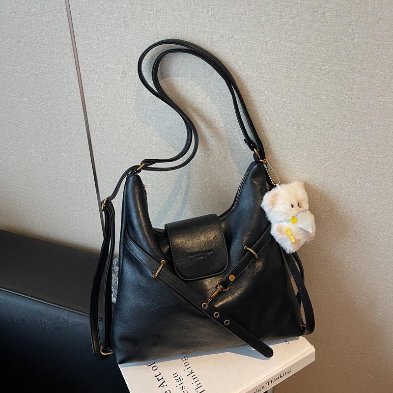 Ретро сумка-тоут женская большой вместимости 2025 новая осенне-зимняя повседневная на плечо сумка-мессенджер многофункциональный рюкзак