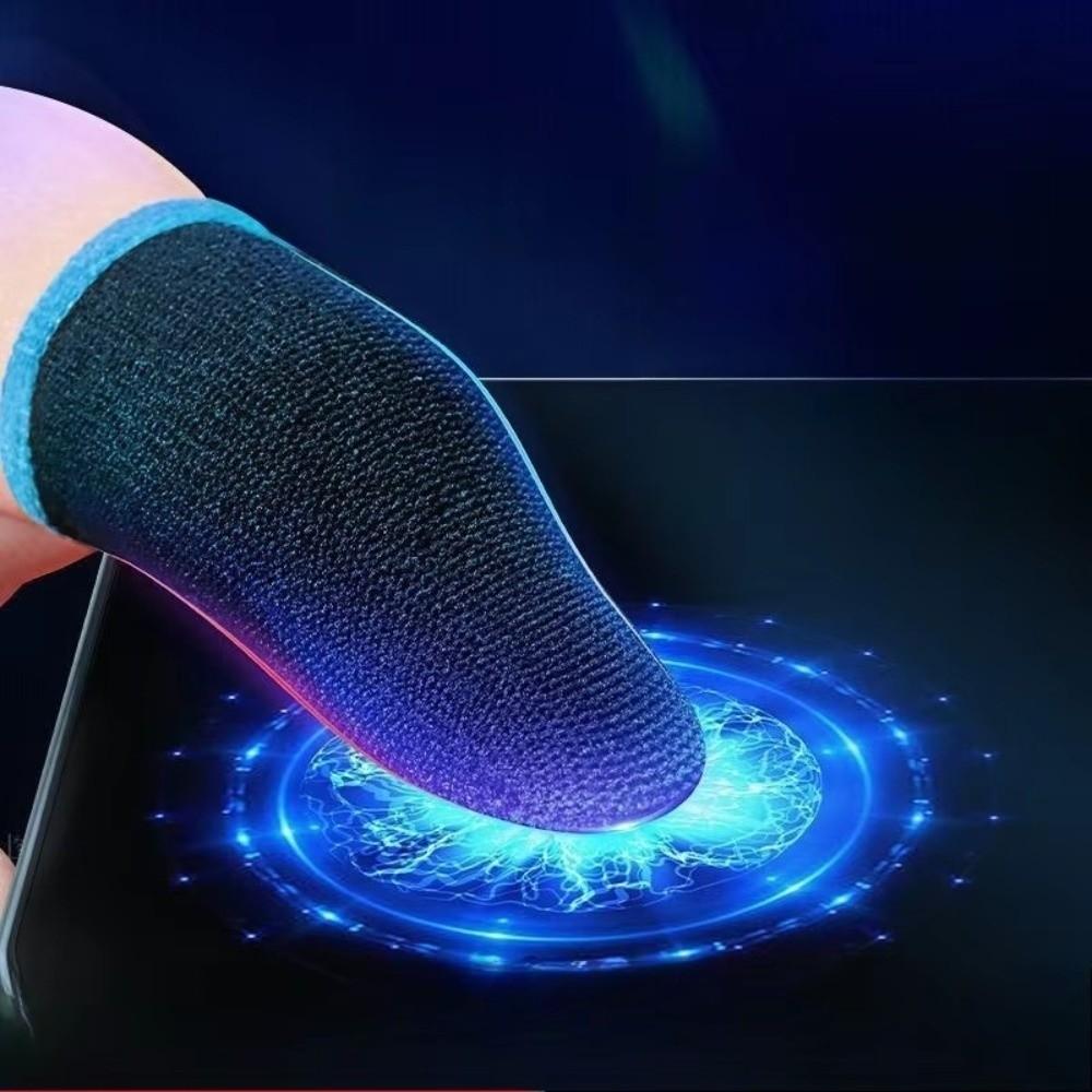10PCS Nano Fiber Gaming Finger Sleeves Breathable Gaming Fingertip Covers Mobile Gaming