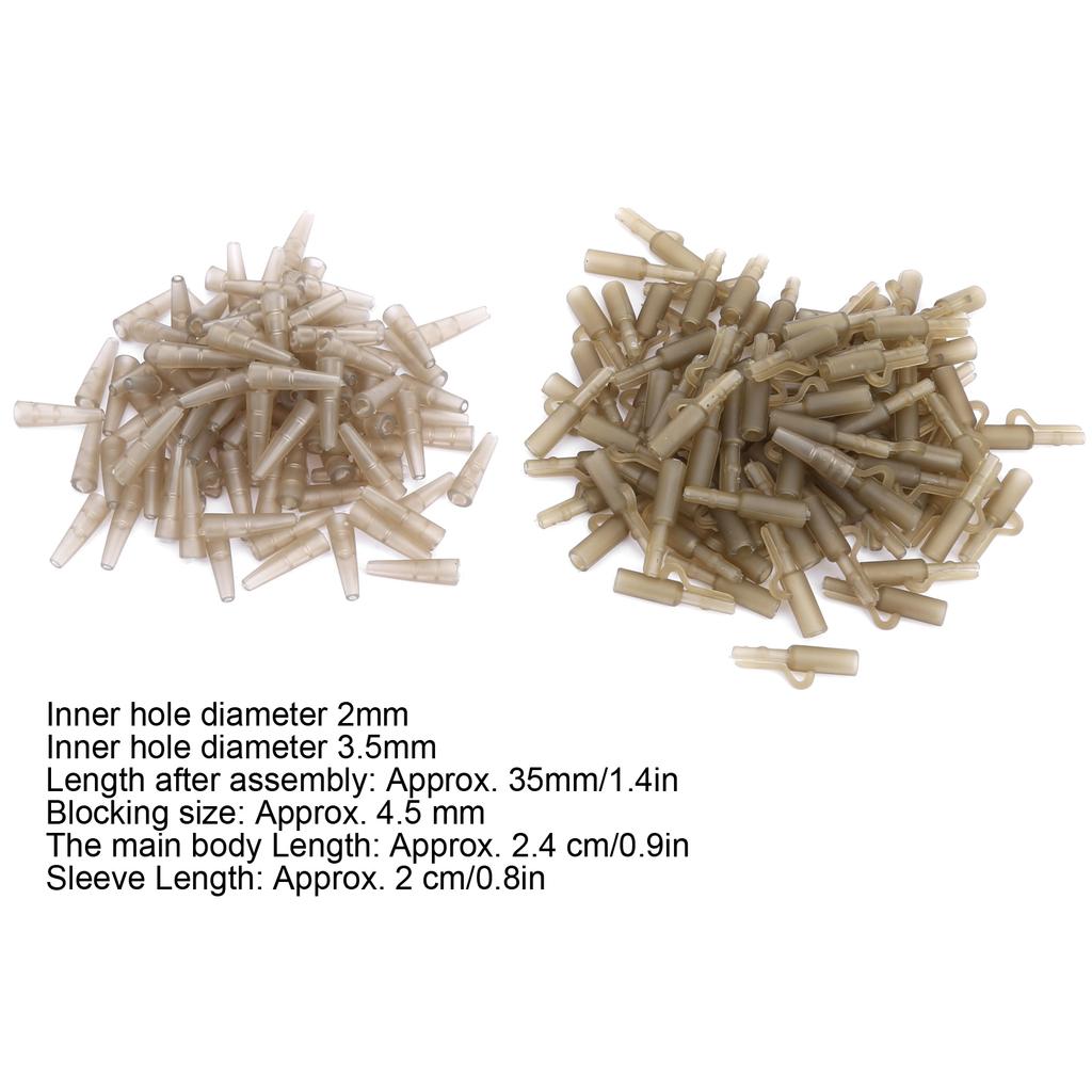 100 Sets 35MM Carp Fishing Fixing Line Connector Sleeve Clip Tackle Accessory