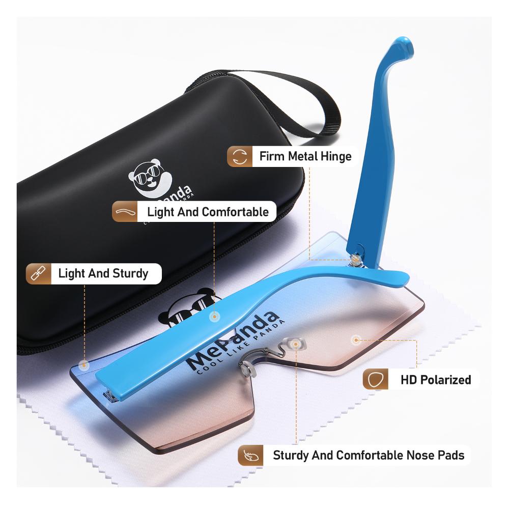 MePanda унисекс, двухцветные, цельные, без оправы, модные уличные солнцезащитные очки для вечеринок., UV400