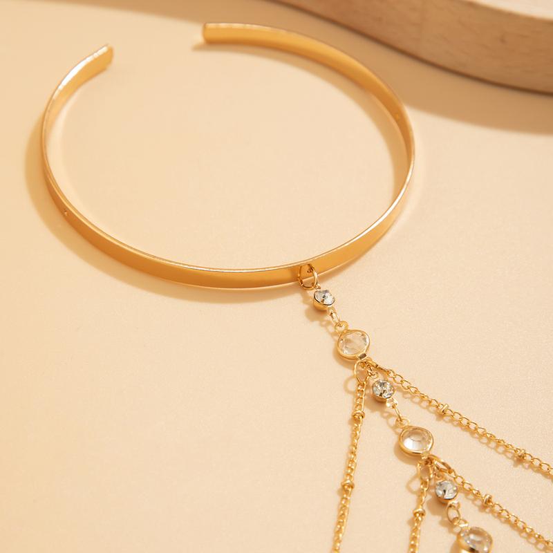 Модные украшения на руку Модный сексуальный многослойный браслет-цепочка со стразами и кисточкой на предплечье, браслет-манжета, нарукавник, женские аксессуары