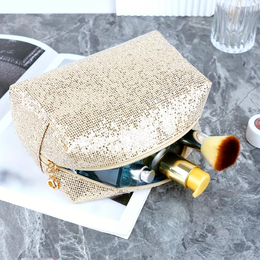 1 шт. блестящая косметичка с леопардовым принтом, дорожная косметичка, блестящий пенал для студента, подарочная косметичка, дорожная сумка для хранения, рождественский подарок