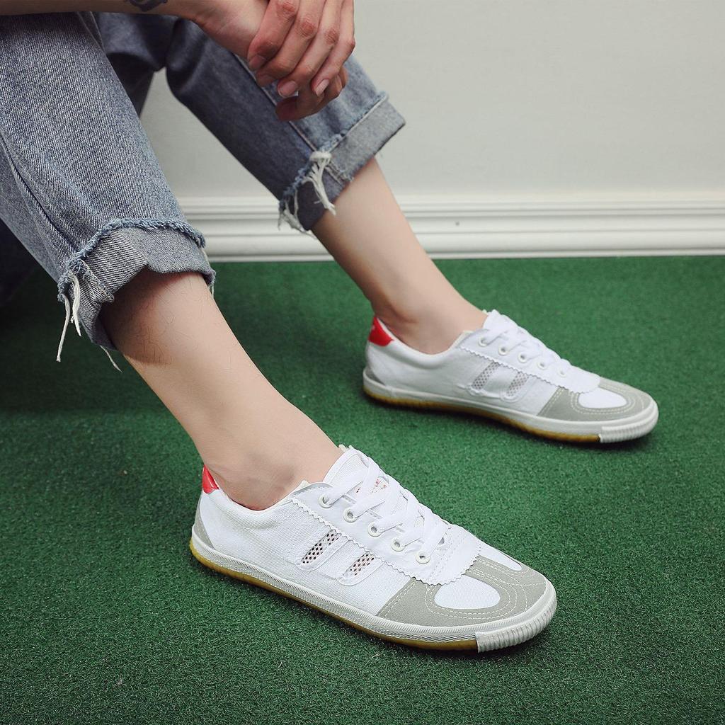 Дышащие парусиновые волейбольные и тренировочные туфли для боевых искусств с мягкой подошвой