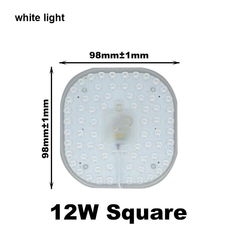 36 Вт, 24 Вт, 12 Вт, светодиодная кольцевая панель, круг, белый источник света, чипы SMD2835, светодиодный квадрат, круглая потолочная доска, круглая лампа, доска переменного тока, 220 В