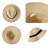 Beach Straw Hat Solid Color Wide Brim Sunshade Anti-UV Breathable Foldable Color Matching Summer Vacation Sun Cap Unisex Travel Hat