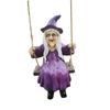Halloween Swing Ghost Statue Resin Ghost Dog Witch On A Swing Figurine Outdoor Tree Hanging Ornament for Garden Patio Lawn Yard Decor