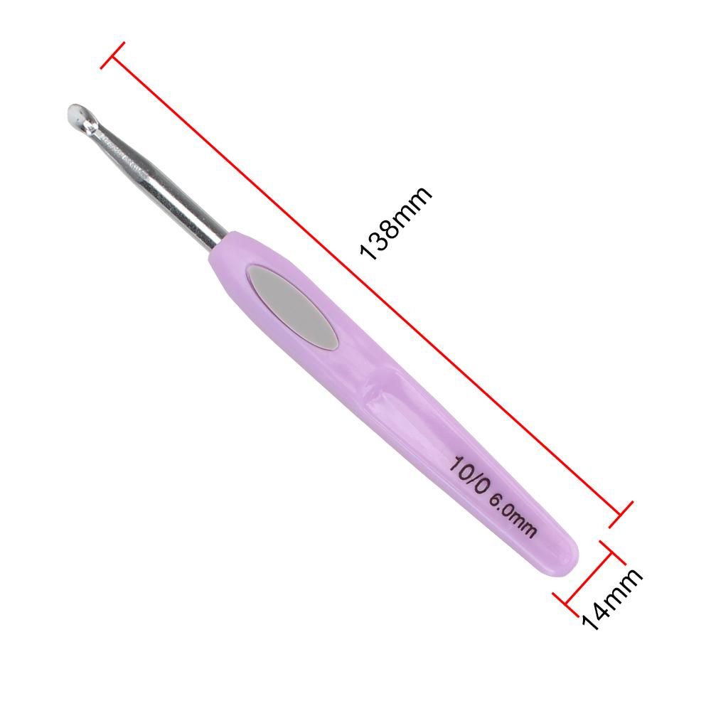 Пряжа для свитера, пластиковая ручка, алюминий для плетения, швейная игла, набор вязальных спиц, 8 шт., разноцветный крючок для вязания крючком 2,5-6 мм