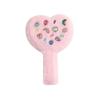 Mini Portable Love Hand Mirror Compact Plush Handle Handheld Mirror Cute Heart-shaped Makeup Tool Women