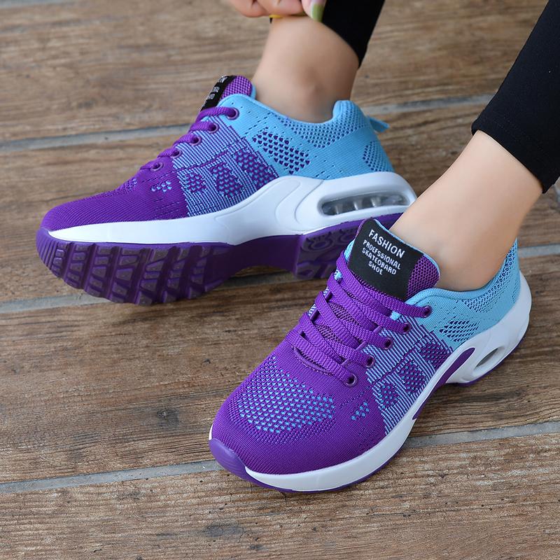 Fashion Spring and autumn lace-up new breathable casual sports women's shoes comfortable non-slip lightweight large size women's loafers