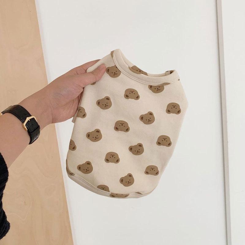 Одежда для весны и осени Нижняя рубашка для домашних животных Тедди Собака Большой медведь Кошка Померанский шпиц Йоркширский шнауцер Маленький щенок Одежда