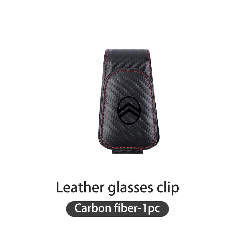 WKZA3 Simple Leather Sunglasses Holder For Citroen C4 C3 C5 C1 C2 Berlingo Celysee Cactus Picasso Aircross Saxo Grand