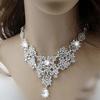 Женские модные свадебные серьги, регулируемый комплект ожерелья с подвеской