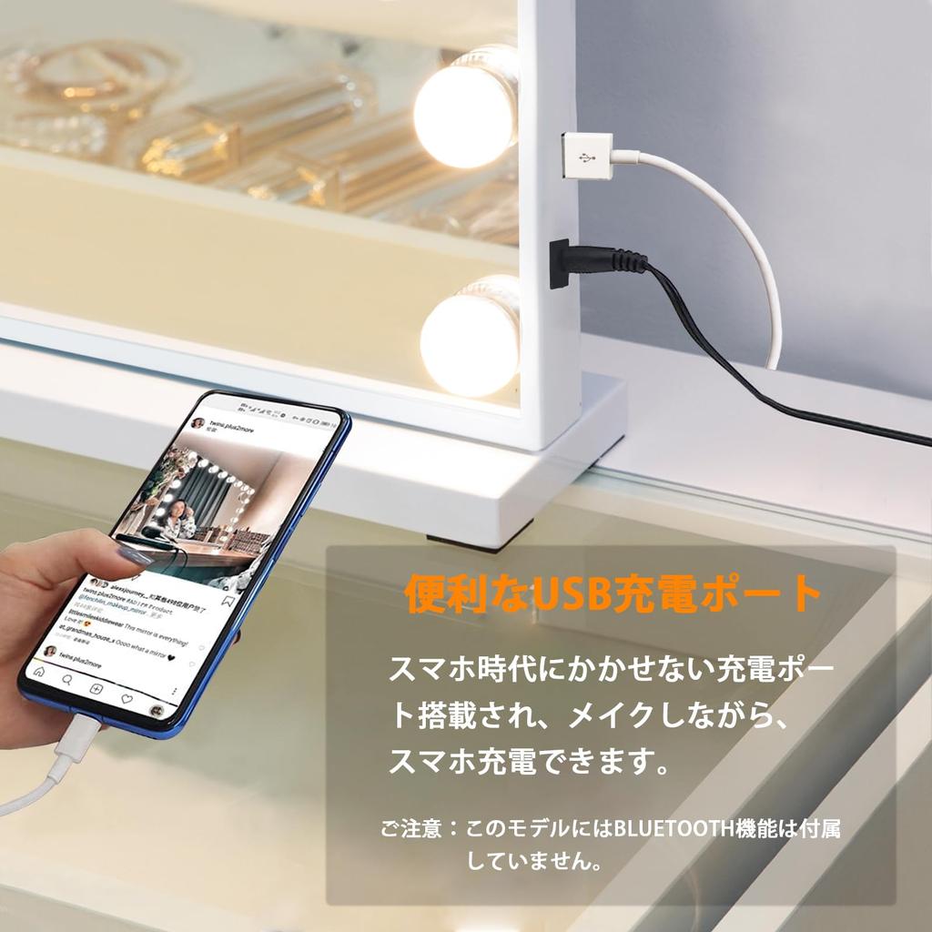 FENCHILIN Makeup Actress Hollywood For Wall Includes USB Three Color Lighting Stepless Includes 15 LED 10x Magnifying 58x46cm Mirror, Mirror, Mirror,