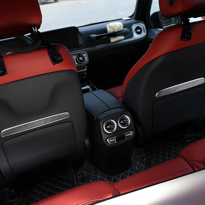 Для Mercedes-Benz G-Class W463 G500 G63-20222 Автомобильное сиденье из нержавеющей стали, декоративная сетчатая наклейка на спинку автомобиля