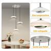 Lampe suspendue LED - NETTLIFE - Modèle 3 flammes - Blanc - 3000K (blanc chaud) - Diam. 25 cm