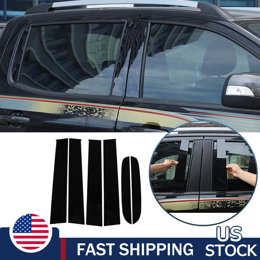 Black PC Window Center Column Pillar Sticker Trim for Ford Ranger 2015-21 US