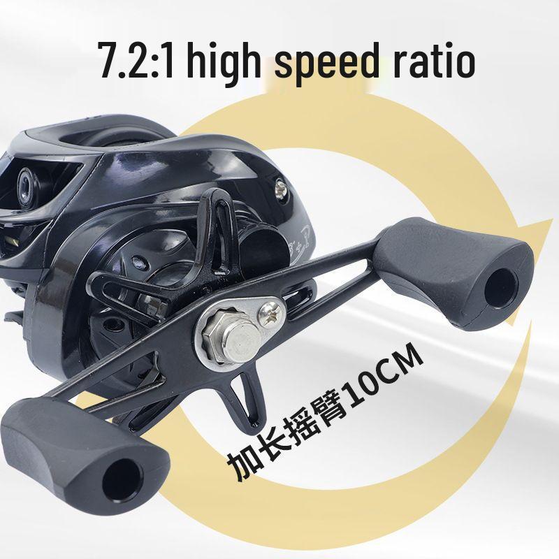Classic Black Metal Baitcasting Reel with Magnetic Brake, Anti-backlash, Long Cast for Micro Lures and Black Bass.