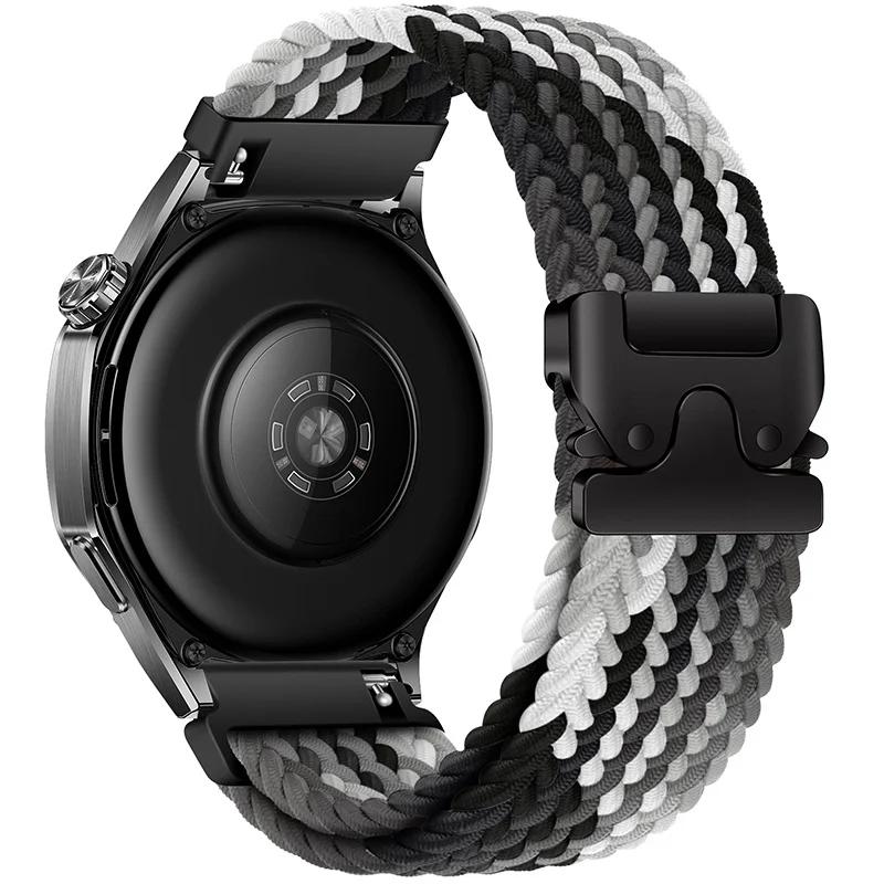 Braided Loop Strap For Huawei Watch GT5 4 3 2 5 Pro 46mm Parachute Buckle Nylon Comfortable Watchband For Samsung Watch 7 6 5 4