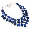 Blue Monalisa Gemstone 925 Sterling Silver Jewelry Necklace 18"