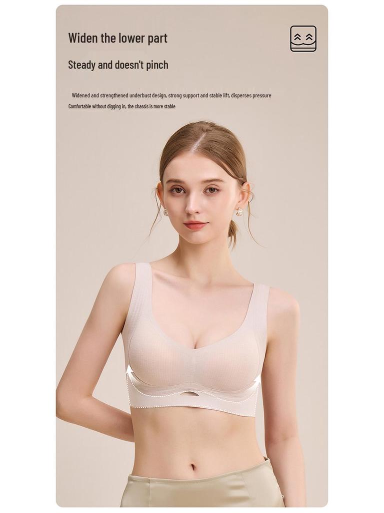Фланелевый теплый беспроводной бюстгальтер жилетного типа: Бесшовный, Предотвращающий провисание, Идеально подходит для маленькой груди