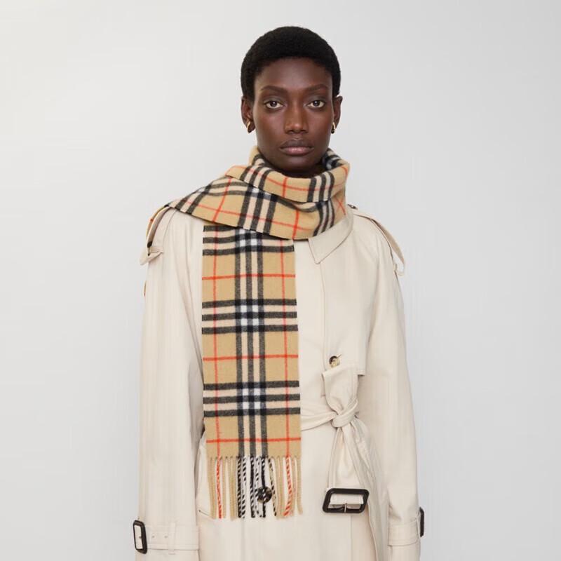Burberry Узкий кашемировый шарф в клетку