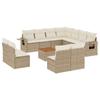VidaXL Salon de Jardin avec Coussins 12 pcs, Canapés de Terrasse, Ensemble de Meubles de Patio, Mobilier d'Extérieur, Beige 3256954