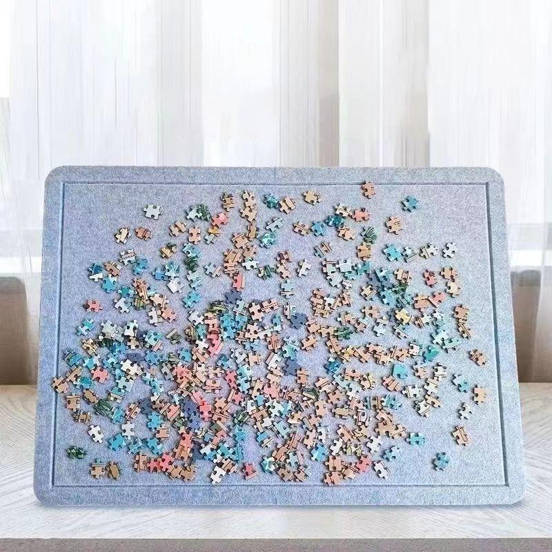 1 шт. Портативный пазл-мат из фетра, одеяло, 1000 деталей, игровой коврик
