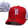 Trendy brand mesh baseball cap for women, new spring/summer embroidered large logo duckbill cap, sun-shading breathable mesh hat for men