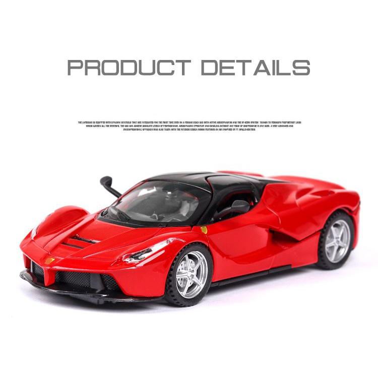 1:32 Ferraris Laferrari FXXK игрушечный автомобиль из сплава, отлитый под давлением и игрушечный транспорт, звуковая и световая коллекция моделей автомобилей, игрушки для детей