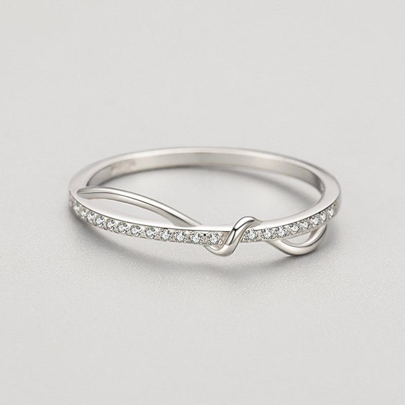 Tancise Classic 925 Sterling Silver Zircon Ring Ladies Jewelry Wedding Promise Party Gift