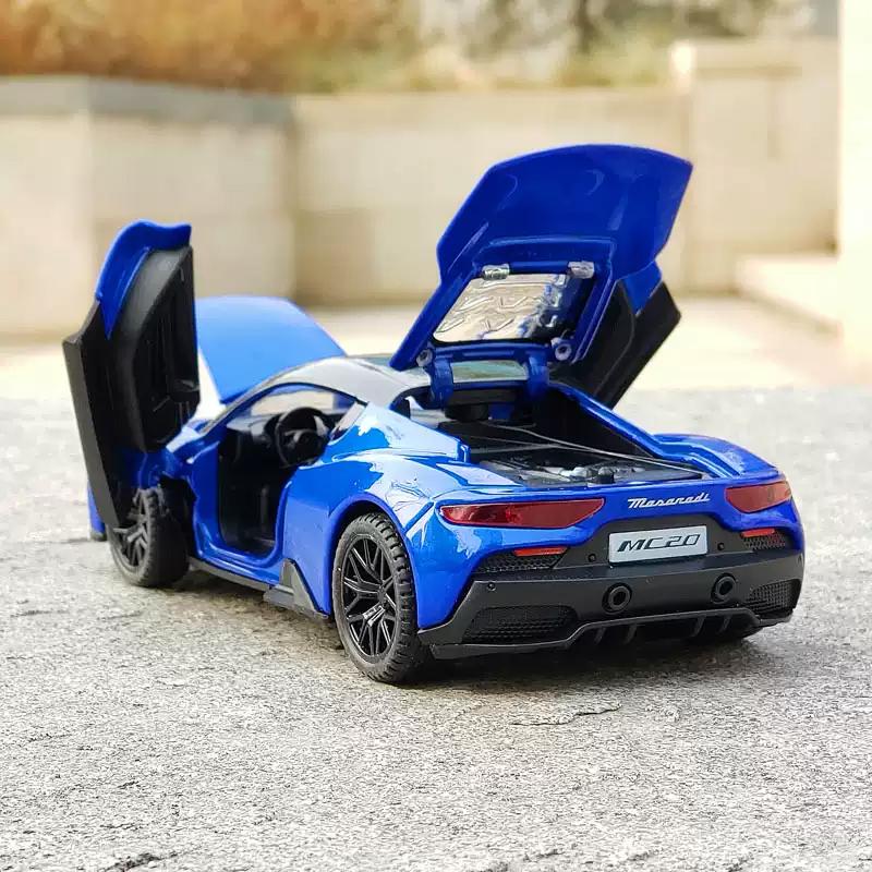 1:Масштаб 1:32 Модель автомобиля из сплава MC20 со светодиодной подсветкой и звуковыми эффектами - Коллекционная гоночная игрушка для детей и взрослых, Идеальный подарок для любителя автомобилей