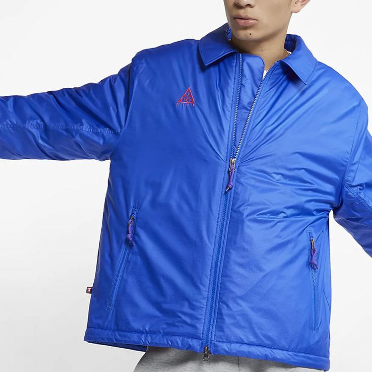 Nike ACG Primaloft куртка для спорта на открытом воздухе, хлопковая стеганая куртка, зимняя мужская верхняя одежда, синяя BQ7200-405