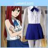 Очаровательный аниме Fairy Tail Эрза Скарлет Повседневная юбка Косплей Костюм Наряд