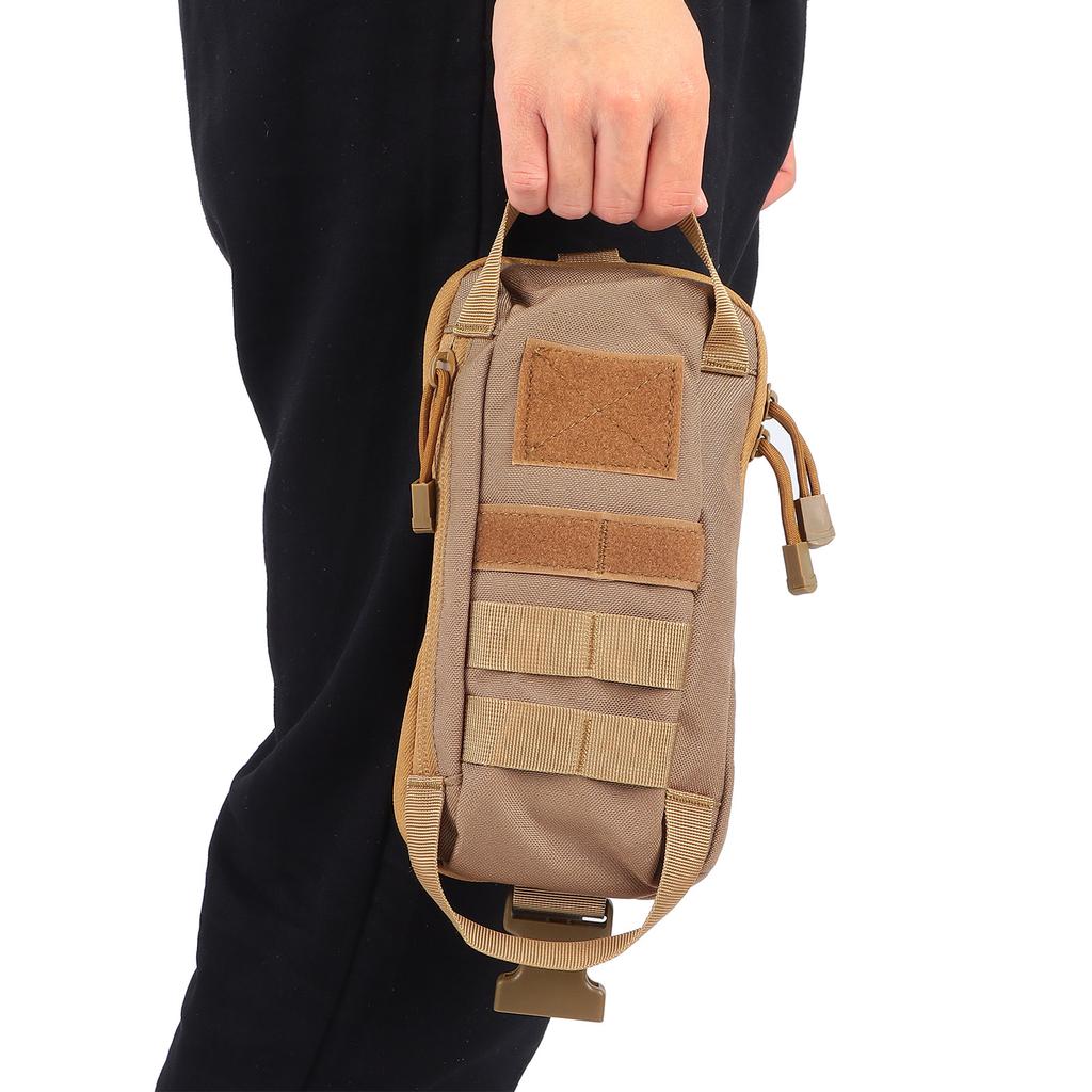 MultiFunctional Military DualPurpose Chest Waist Bag Nylon Material Waterproof Bag(Tan )