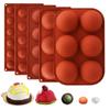 6/8/15/24 Holes Half Ball Sphere Round Silicone Mold 3D Brownie Pudding Mousse Chocolate Dessert DIY Baking Cake Decoration Tool