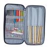 Knitting Kit Ergonomic Design Portable Bamboo Stick Needle with Storage Bag for DIY Enthusiast