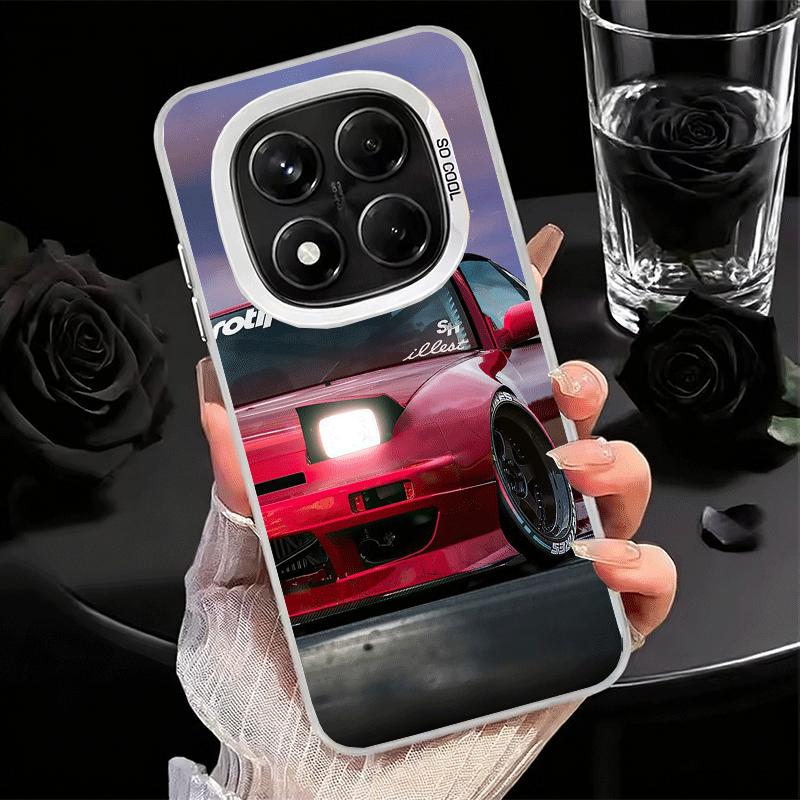 Япония JDM Спортивные Автомобили Тема Мягкий Чехол для Телефона для Xiaomi Redmi Note 13 14 15 Pro Plus 12S 12 11S 11 11T 10S 10 Ударопрочный Чехол Ba