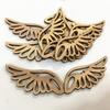 40pcs Angel Wings Log Color Wood Chips Non-porous Patch Children's Puzzle Materials