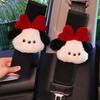 New Cute Cartoon Bow Dog Car Seatbelt Cover Safety Belt Harness Cushion Auto Shoulder Strap Protector Pad for Kids Ladies
