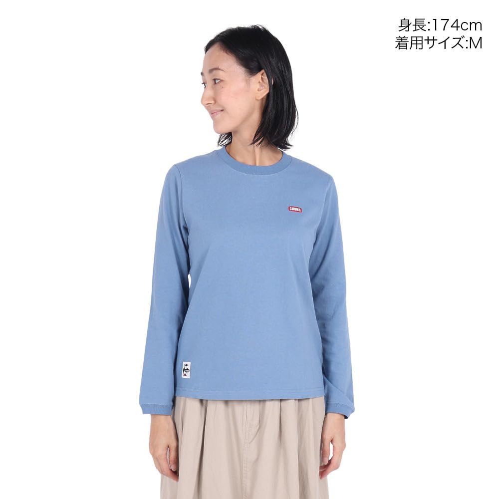 Футболка с логотипом Retro Booby, матовая, синяя [Chums], размер L/S, женская, лейтенант.